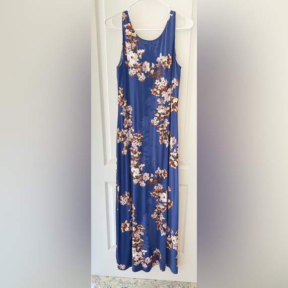 Tommy Bahama “spice market” blue floral maxi dress - Picture 4 of 7